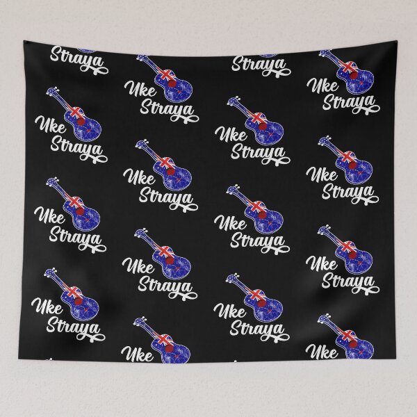 Item preview, Uke Straya, Australian ukulele pun with flag of Australia designed and sold by DeliriousSteve.