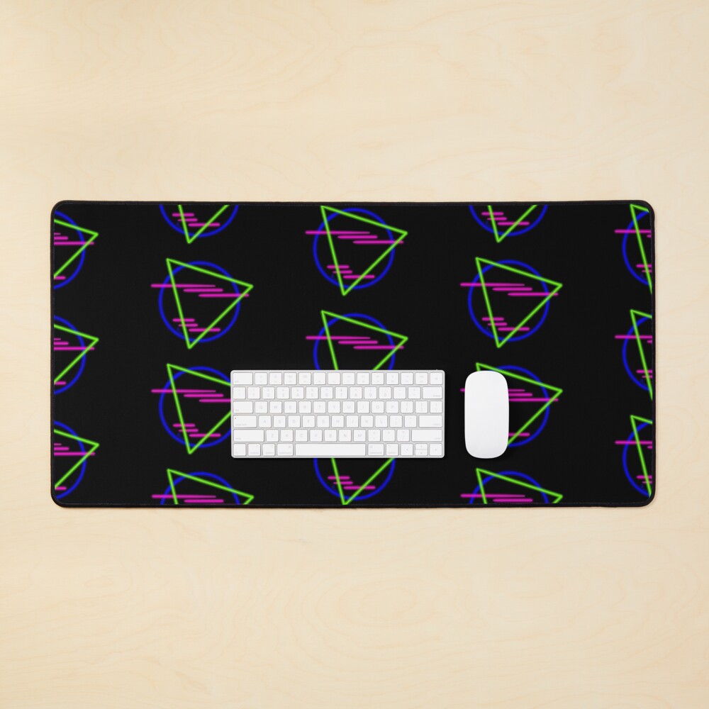 80s Neon Shapes Mouse Pad