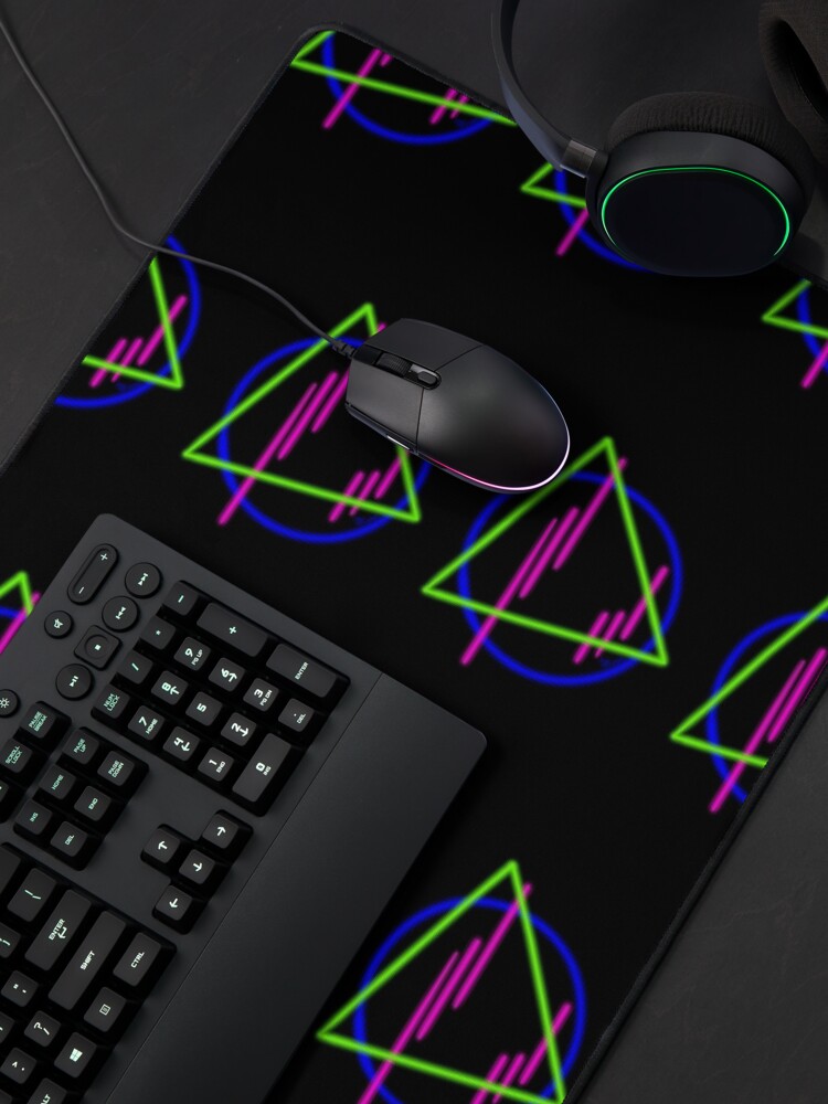 Alternate view of 80s Neon Shapes Mouse Pad
