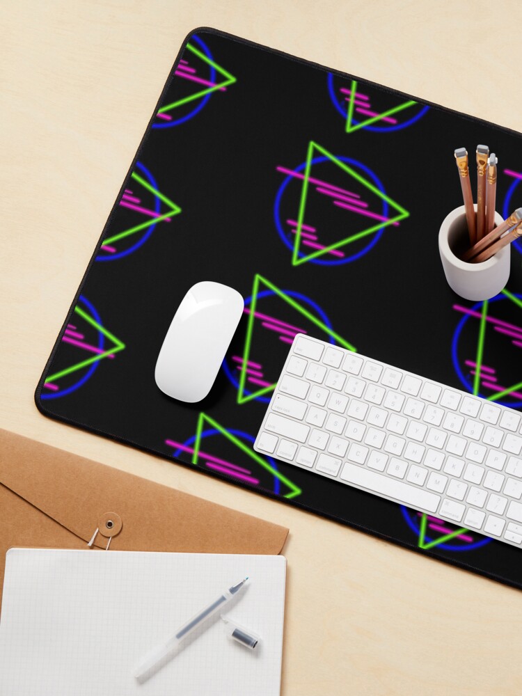 Alternate view of 80s Neon Shapes Mouse Pad