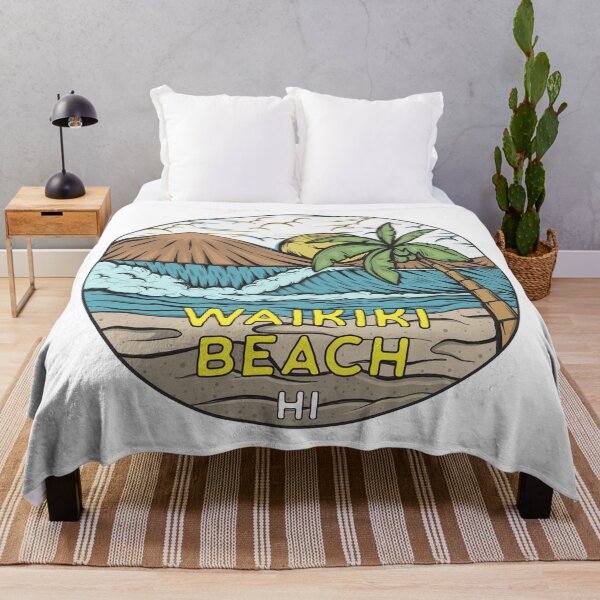 Item preview, Waikiki Beach Hawaii Vintage designed and sold by KrisSidDesigns.