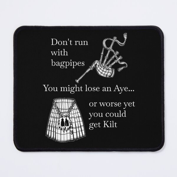 Item preview, Don't run with Bagpipes designed and sold by Braw-Merch.