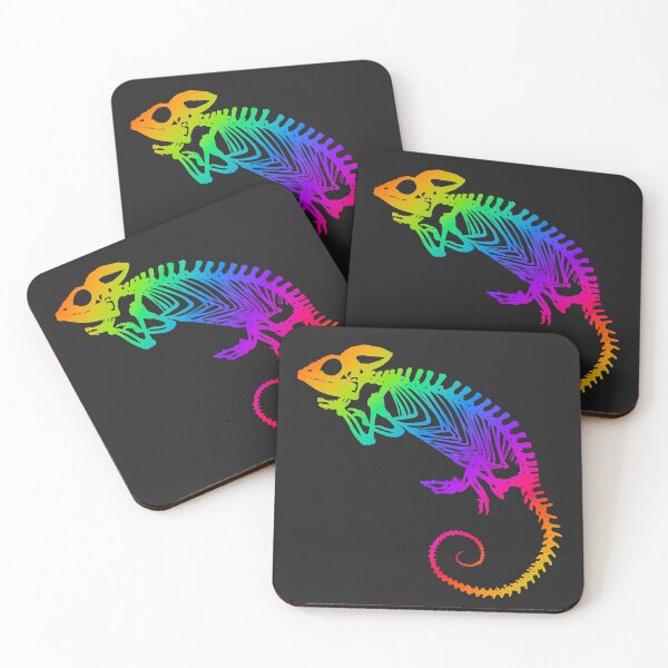 Item preview, Pride Halloween Reptile Skeleton Charmeleon Art (Rainbow) designed and sold by http3-14ka.