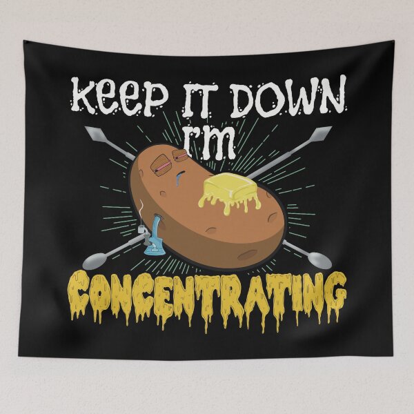 Item preview, Stoned baked potato cartoon-keep it down Im concentrating  designed and sold by YomeHayin.