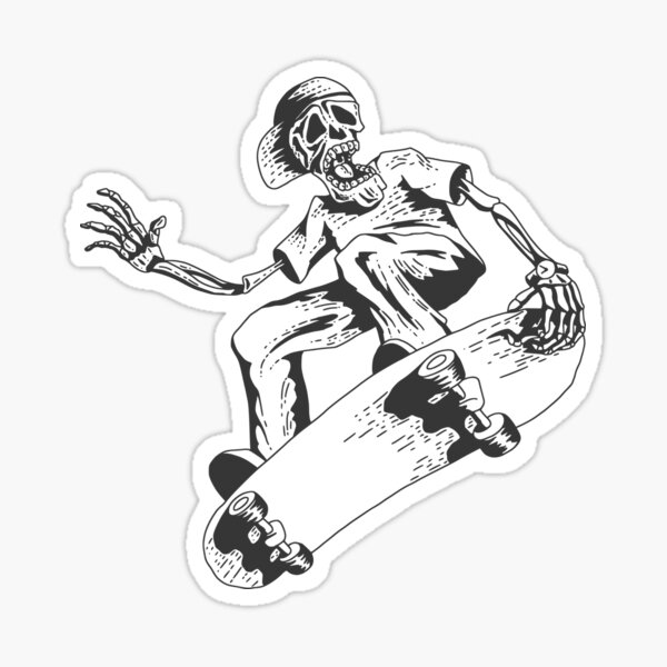 Sidewalk Surfer, Skeleton on a Skateboard Digital Design for Sublimation,  PNG File, JPEG File & SVG Transparent File Download 