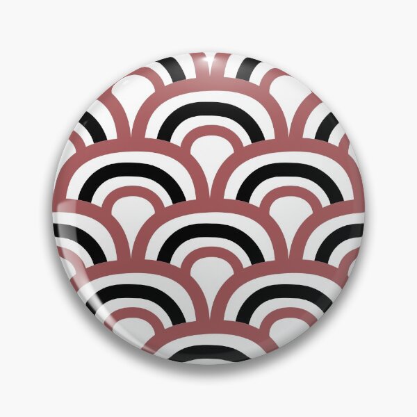 Artikelvorschau, Rot Schwarz Weiß Retro Jakobsmuschel Streifenmuster 2022 Farbtrends Behr Lingonberry Punch M150-6 - Trendfarben entworfen und verkauft von ColorOfTheYears.