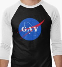 Nasa Gay Pride Logo Men's Baseball ¾ T-Shirt