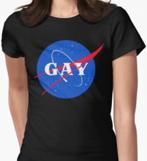 Camiseta entallada para mujer Nasa Gay Pride Logotipo