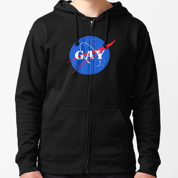 Nasa Gay Pride Logo Zipped Hoodie