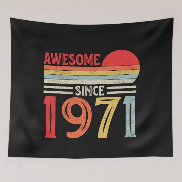 Item preview, Vintage Retro Awesome Since 1971 50th Birthday 50 Years Old designed and sold by Best Designer.