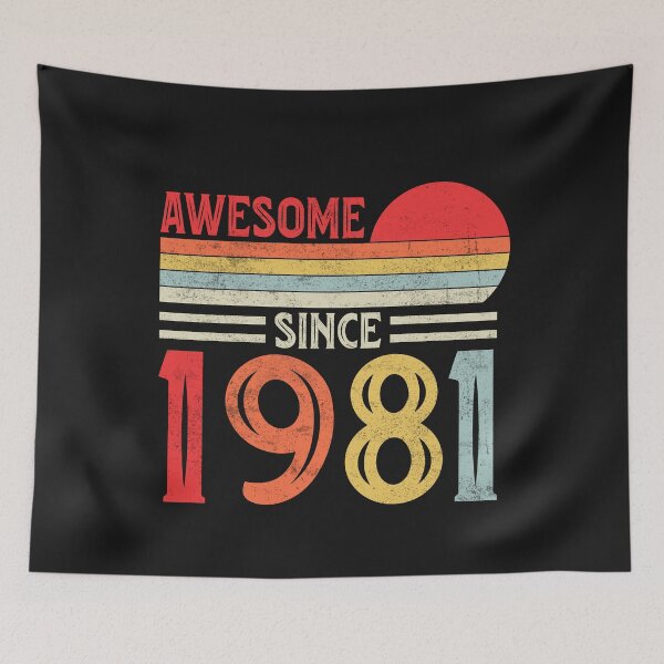 Item preview, Vintage Retro Awesome Since 1981 40th Birthday 40 Years Old designed and sold by Best Designer.