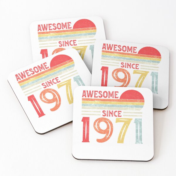 Item preview, Vintage Retro Awesome Since 1971 50th Birthday 50 Years Old designed and sold by Best Designer.