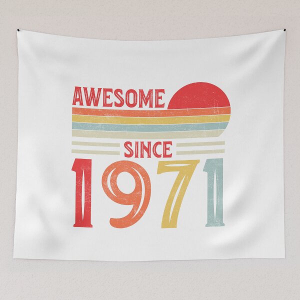 Item preview, Vintage Retro Awesome Since 1971 50th Birthday 50 Years Old designed and sold by Best Designer.