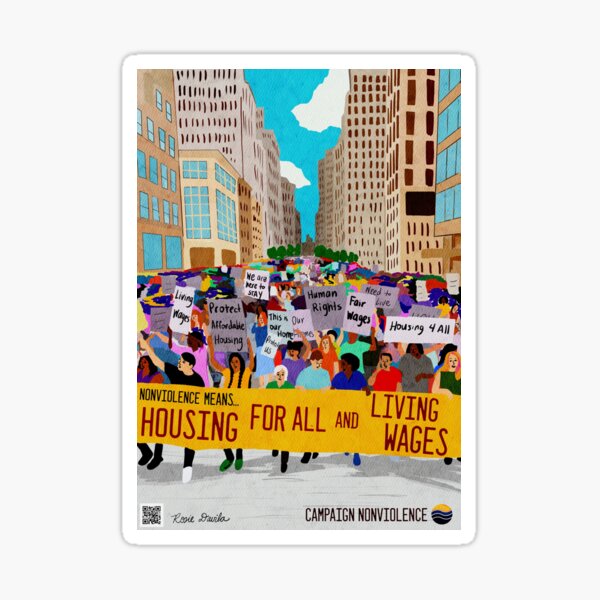 Item preview, Nonviolence Means.... Housing for All designed and sold by paceebene.