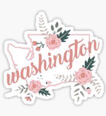 Washington Flowers Sticker