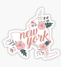 Pegatina Estado floral de Nueva York