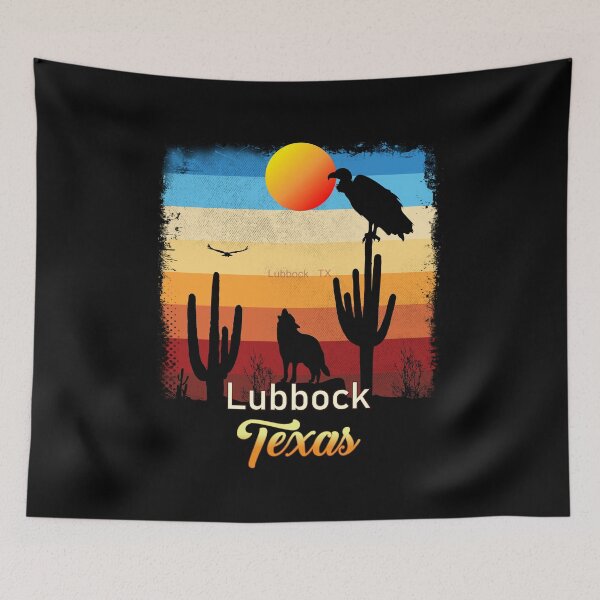 Item preview, Lubbock Texas TX Texan Coyote  Vulture Cactus Desert Tejano designed and sold by Cuatrocaminos.