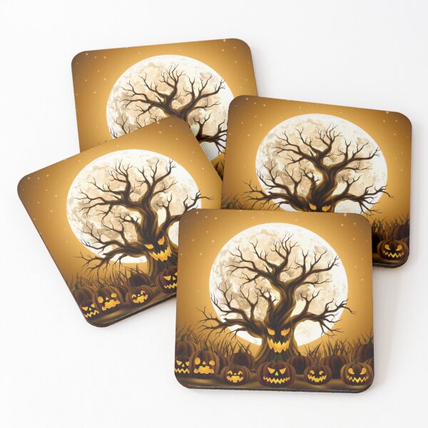 Item preview, Spooky Evil Tree with Jack-O-Lanterns - Scary Halloween designed and sold by WearWolfDesigns.
