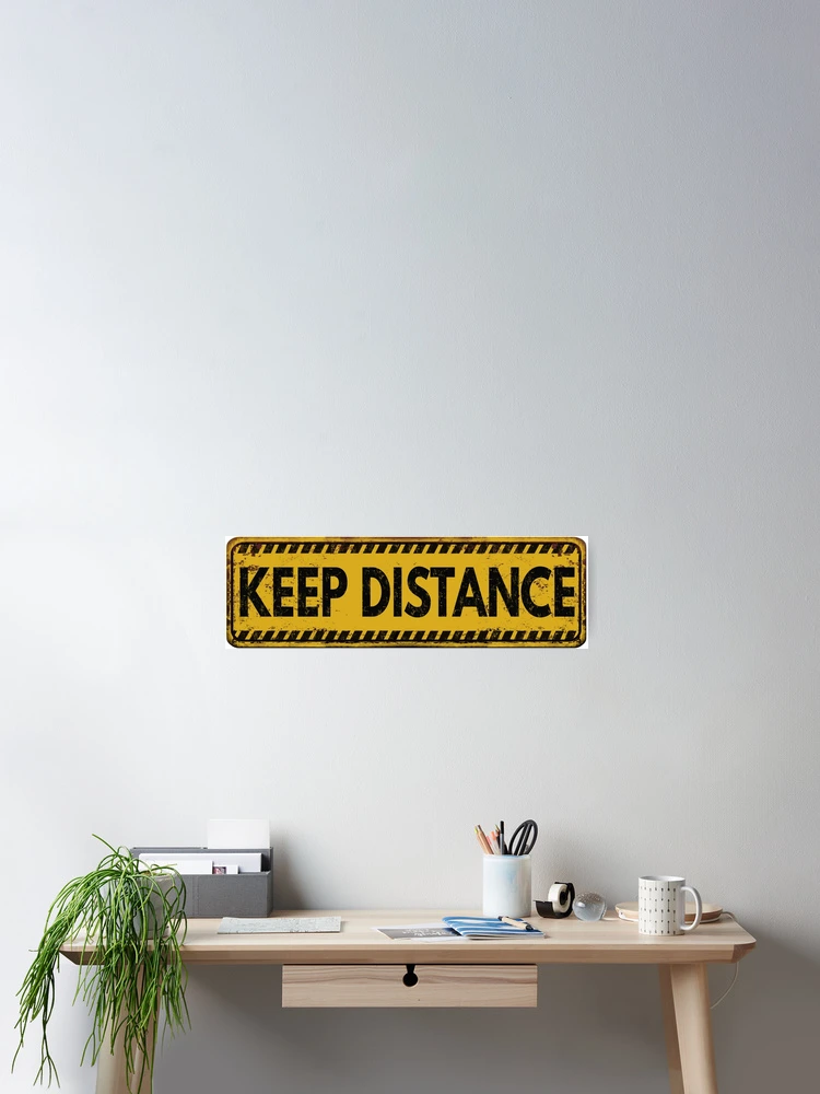 Thumbnail 2 of 3, Poster, Keep Distance designed and sold by FirstImpact.