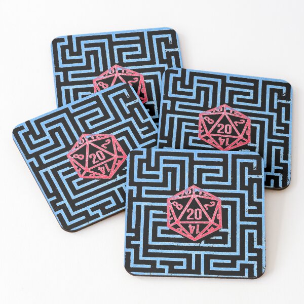 Item preview, Hand Stamped Old School d20 and Maze Dungeon designed and sold by Candlewood Museum & Gift Shoppe.
