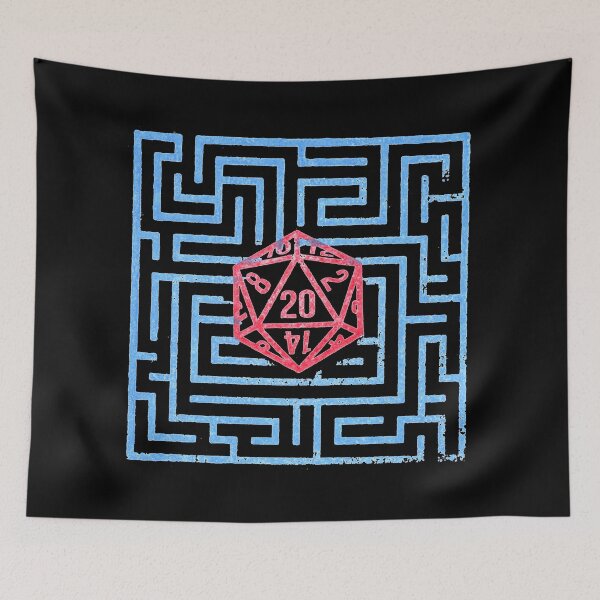 Item preview, Hand Stamped Old School d20 and Maze Dungeon designed and sold by Candlewood Museum & Gift Shoppe.