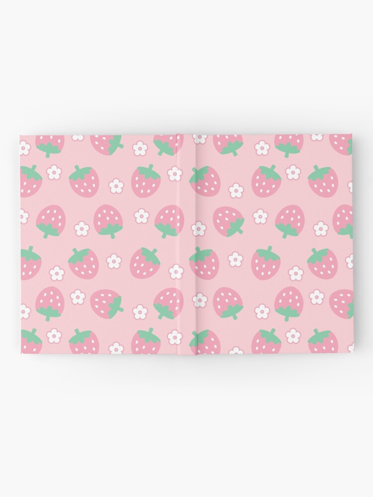Cute Strawberry and Flowers Pattern Print Wrapping Paper by
