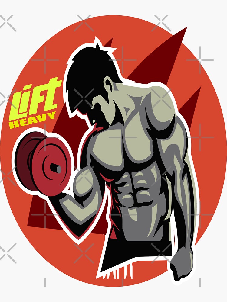 "Lift Heavy Gym" Sticker for Sale by AdamDraga Redbubble