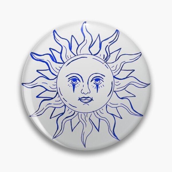 Item preview, Blue and white sun print designed and sold by DemonicGloom.