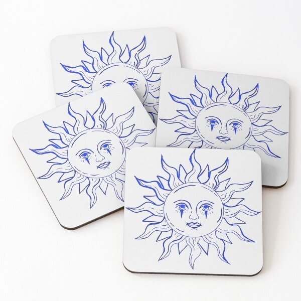 Item preview, Blue and white sun print designed and sold by DemonicGloom.