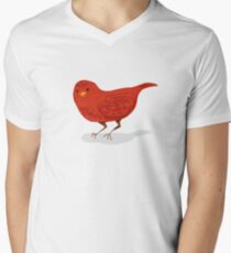 Little Red Bird Men's V-Neck T-Shirt