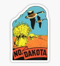 North Dakota ND State Vintage Travel Decal Sticker