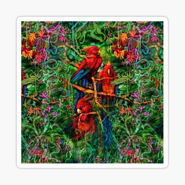 Qualia's Parrots Repeating Sticker