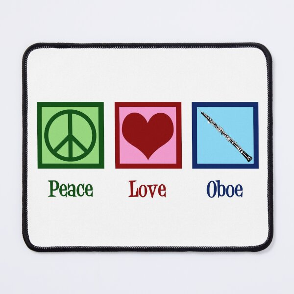 Item preview, Peace Love Oboe designed and sold by Epic Love Designs.