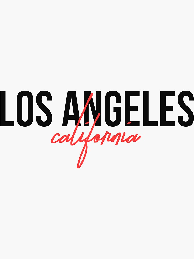 "Los Angeles" Sticker for Sale by marisadesigns Redbubble