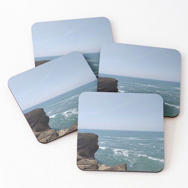 Item preview, Imsouane Surf village Morocco - rocky beach with blue sky designed and sold by Chardo55.