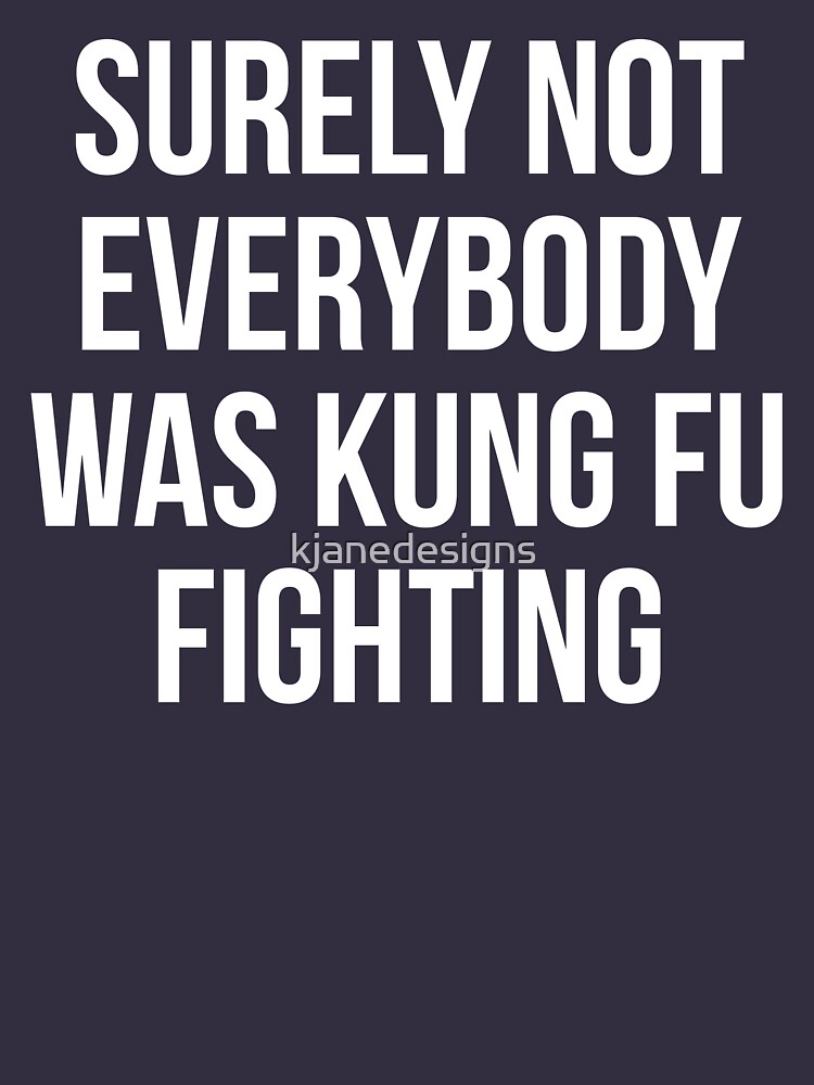Thumbnail 3 of 3, Racerback Tank Top, Surely Not Everybody Was Kung Fu Fighting designed and sold by kjanedesigns.