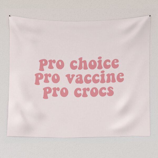 Item preview, pro choice pro vaccine pro crocs (funny feminist saying crocs funny feminism pink) vaccinated check covid coronavirus designed and sold by emcazalet.