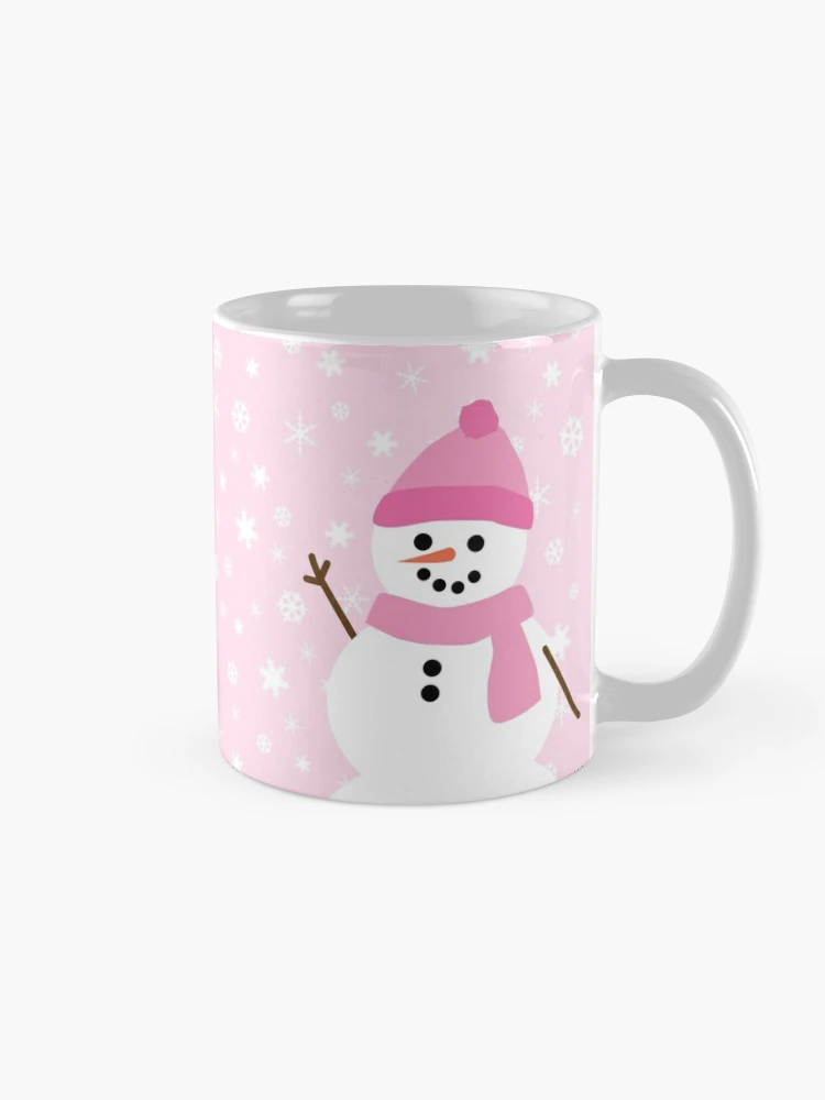 Pink Santa Aesthetic Mug, Pastel Christmas Mug, Trendy Coffee Mug