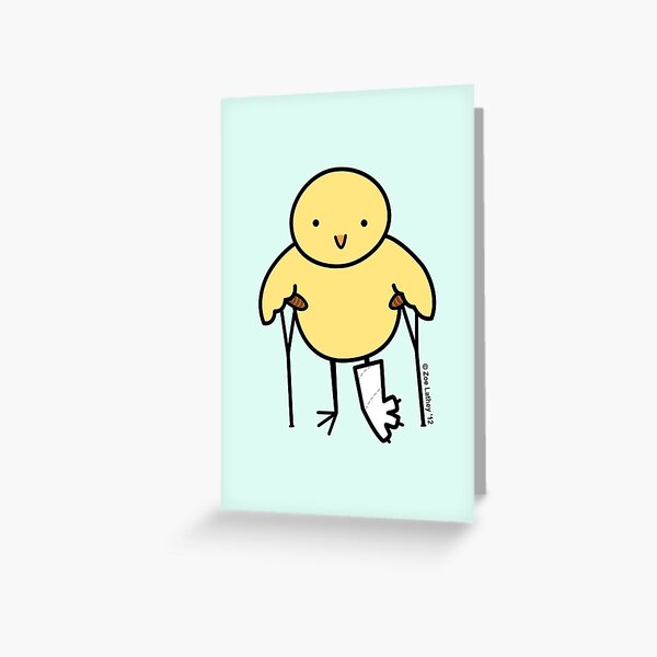 Bird with Broken Leg Greeting Card