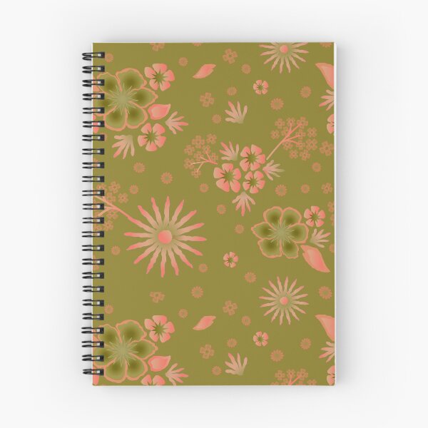 Item preview, Vintage Olive/Coral Floral designed and sold by ZENDYtechSTYLE.