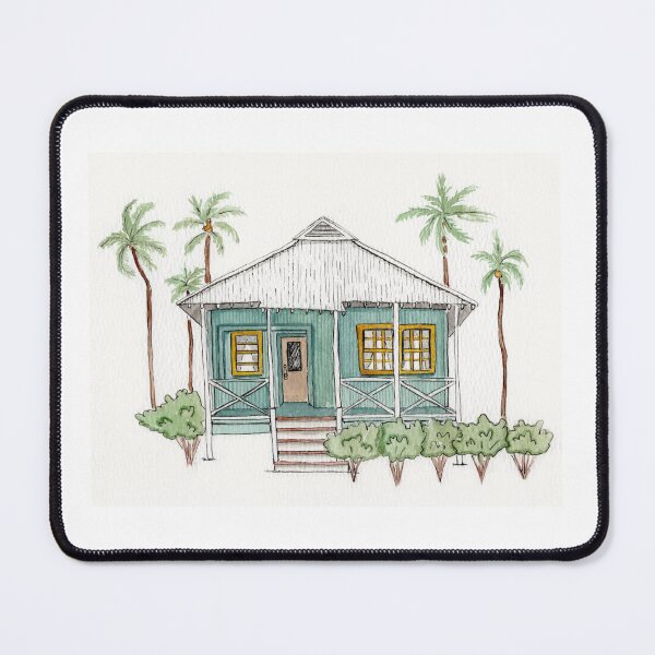Item preview, Hawaiian Beach House Watercolor Illustration designed and sold by BethanyShell.