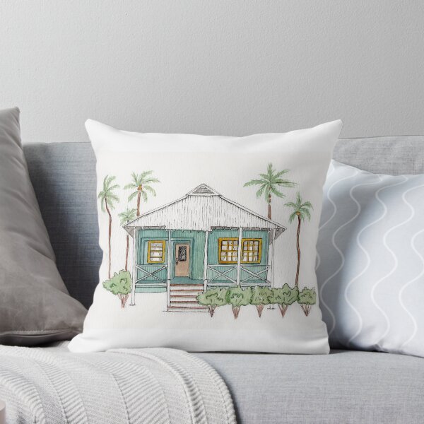 Item preview, Hawaiian Beach House Watercolor Illustration designed and sold by BethanyShell.