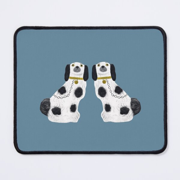 Item preview, Pair of Staffordshire dogs on light blue designed and sold by marthaseahorse.