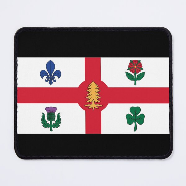 Aperçu de l'œuvre Cadeau de Noël avec le drapeau de Montréal Voyage Québec Canada créée et vendue par Creekman Designs.