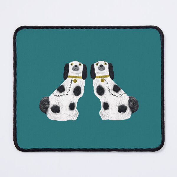 Item preview, Pair of Staffordshire dogs on teal designed and sold by marthaseahorse.