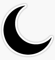 Black Crescent Moon Sticker