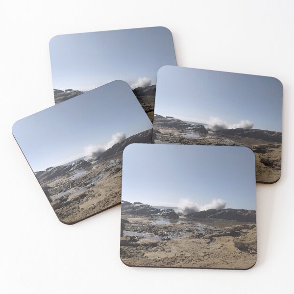 Item preview, Big wave on a rocky beach with blue sky - Imsouane Surf village Morocco designed and sold by Chardo55.