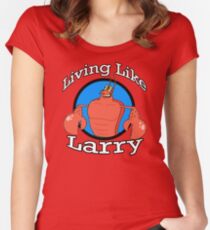 Living Like Larry Women's Fitted Scoop T-Shirt