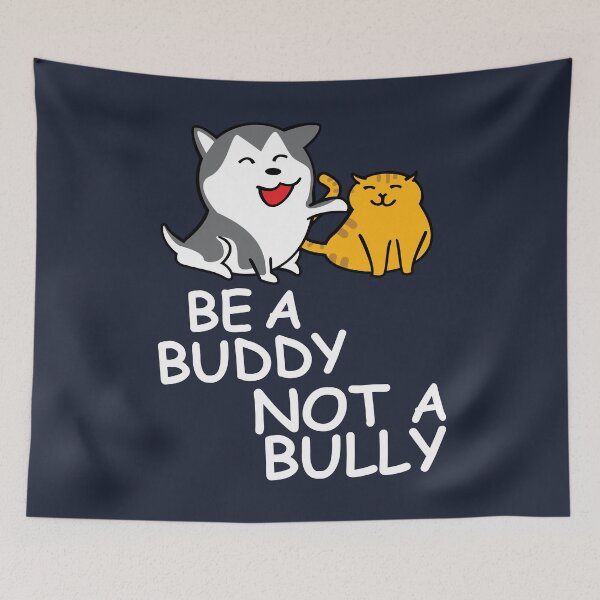 Item preview, Be a Buddy Not a Bully Cats and Dogs Anti Bullying Design designed and sold by TrndSttr.