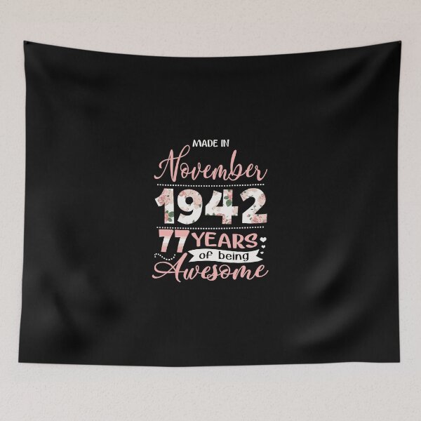 Item preview, Funny Made In November 1942 77 Yrs Old 77th Birthday Gift Sweatshirt designed and sold by elviakenni.